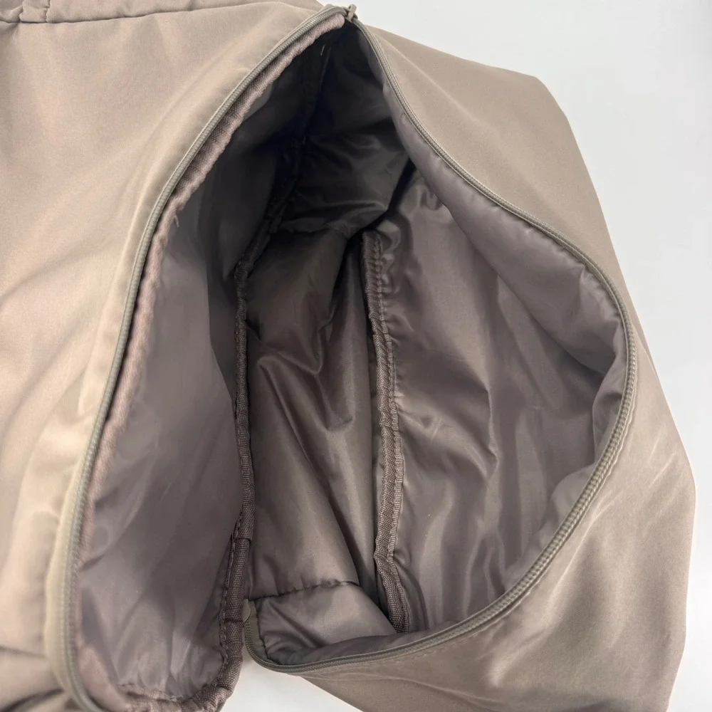 Beyond‎ Yoga Womens Convertible Backpack Tote Bag Taupe Brown Nylon Gym Travel
